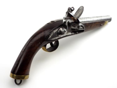Dutch Napoleonic Flintlock Naval Pistol marked ZEVENWOLDEN ANTWERPEN