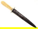 19th C. Homemade Fighting Knife. Elephant Handle Very Strong Blade made from File. Possible Civil