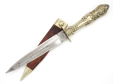 Beautiful American Civil War Bowie Knife by LINGARD SHEFFIELD Etched Blade