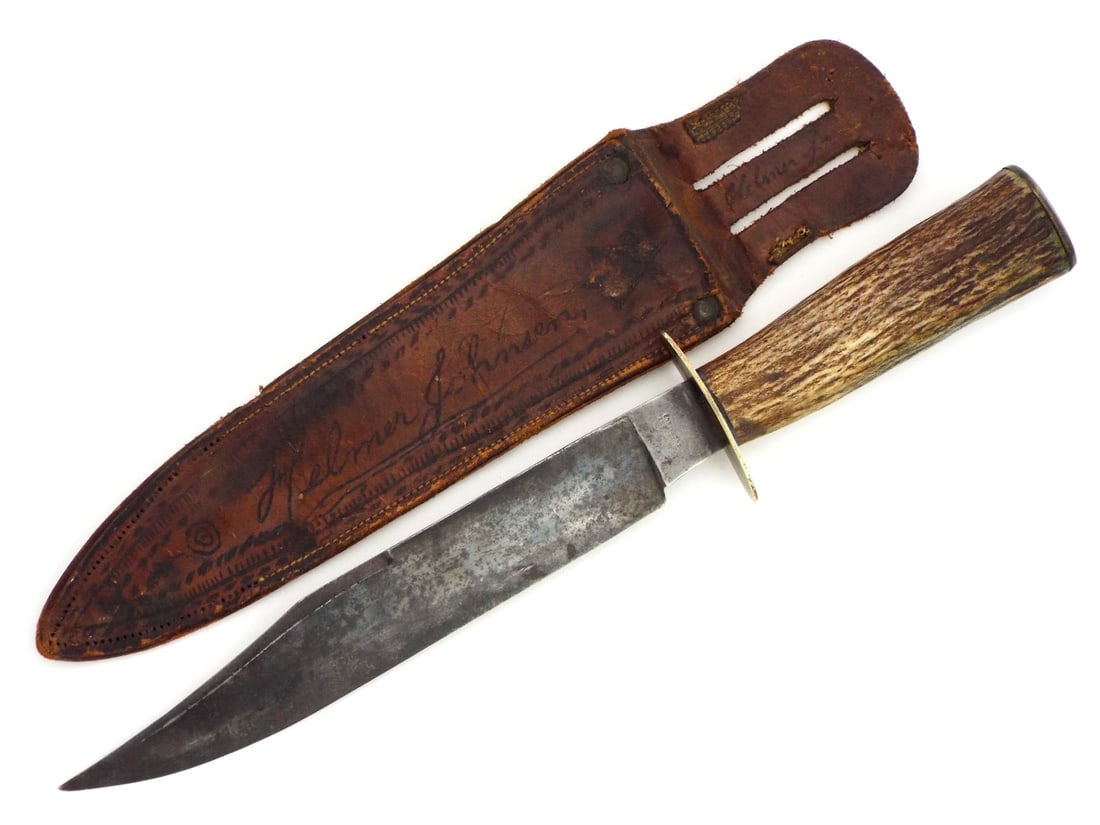 Vintage Bowie Knife G.c. Co 371 Japan W/ Sheath