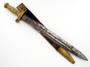 American Civil War AMES Artillery Short Sword with Scabbard. Dated 1839