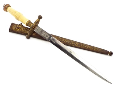 Scarce Dutch WWI to WWII Naval Officers Navy Dirk. FINE Elephant Handle