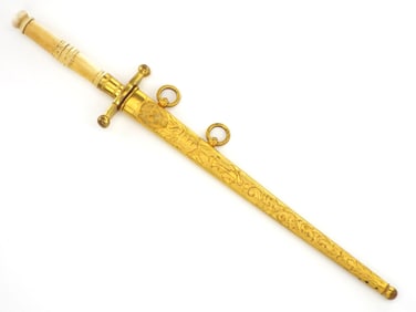 Dutch WWI to WWII Naval Officers Navy Dirk. FINE Elephant Handle