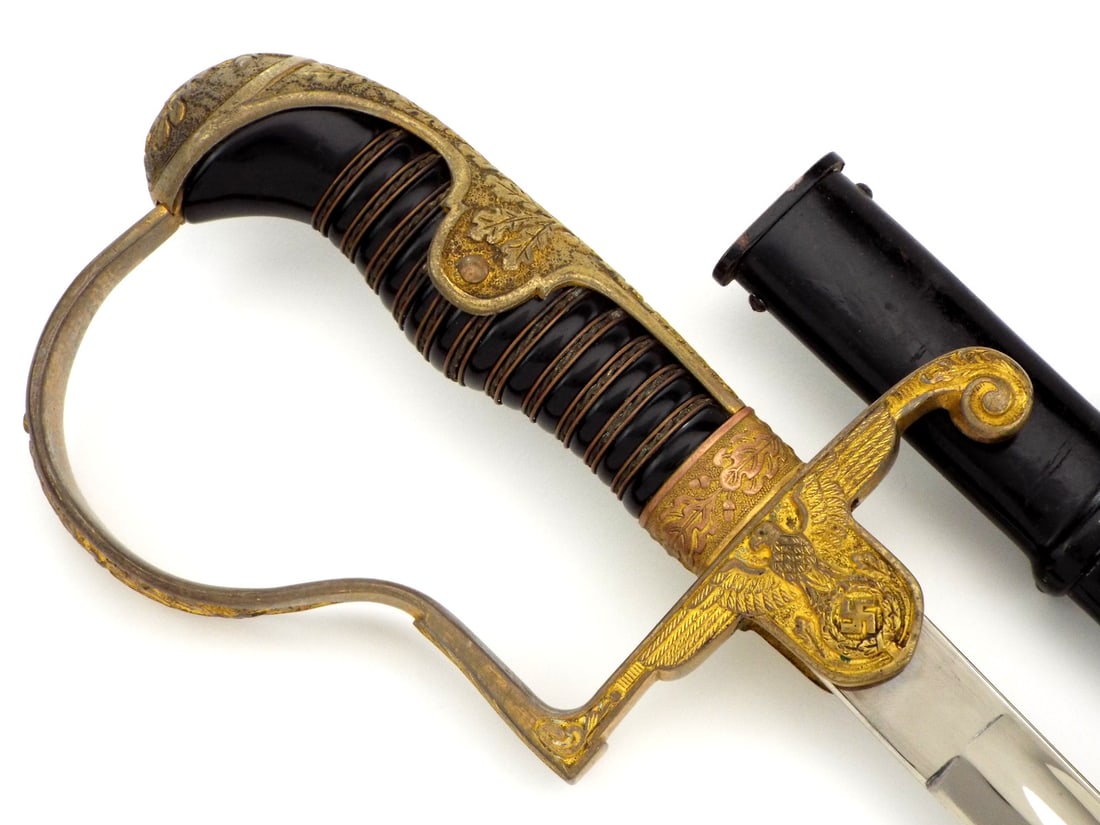 German WWII Dovehead Officers Sword by WEYERSBERG SOLINGEN: German WWII Dovehead Officers Sword by WEYERSBERG SOLINGEN Full Length 39.5 Inches Blade Length 32 Inches