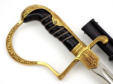 FINE German WWII Officers Dove Head Sword by ROBERT KLAAS SOLINGEN