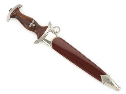 Early German WWII SA Dagger by RARE MAKER J.P. SAUER SUHL: Early German WWII SA Dagger by RARE MAKER J.P. SAUER SUHL Full Length 14.5 Inches Blade Length 8.5 Inches