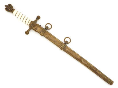 German WWII Kriegsmarine Naval Dagger By HORSTER SOLINGEN: Full Length 16.5 Inches Blade Length 9.5 Inches