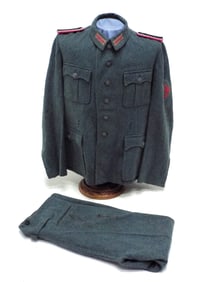 German WWII Police Officers Uniform Tunic and Pants Set