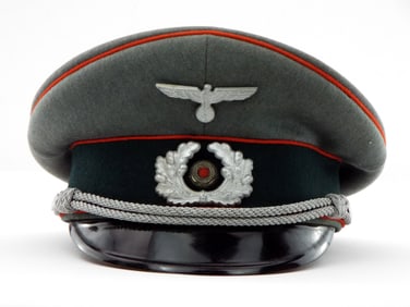 German WWII Army Artillery Officers Visor Cap