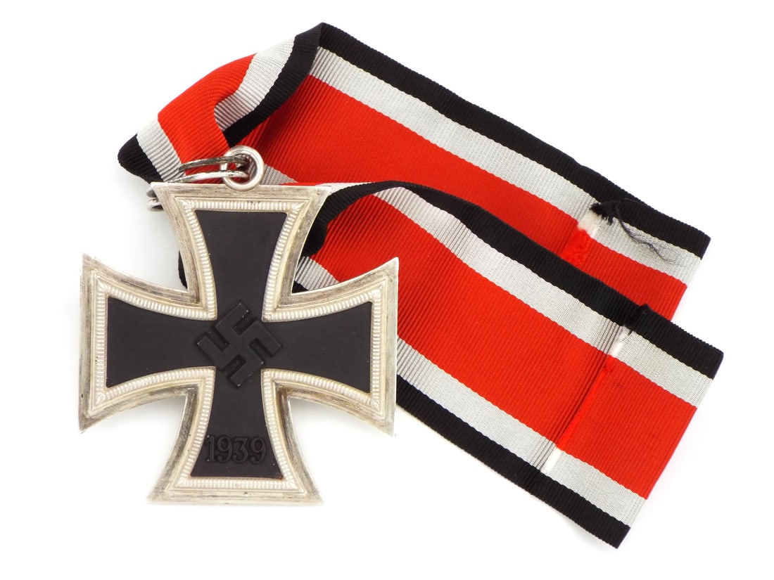 Silver Grand Cross of the Iron Cross 1939: This is a correctly made 3 piece (800 silver frames and proper iron core) post war made example of the 1939 Grand Cross of the Iron Cross as produced by the official maker C.E. Juncker of Berlin. Only
