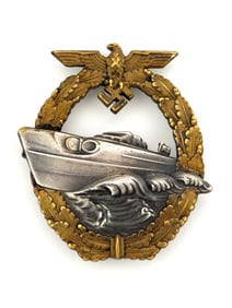 German WWII Kriegsmarine E-Boat Badge