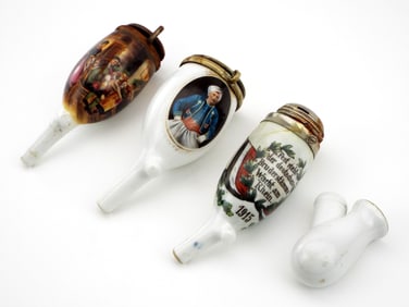 Lot of 3 German WWI Military Pipe Bowls