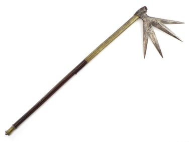 118th-19th C. Central India Battle Spiked War Axe Bulova
