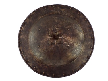 Antique Italian Engraved Round Shield