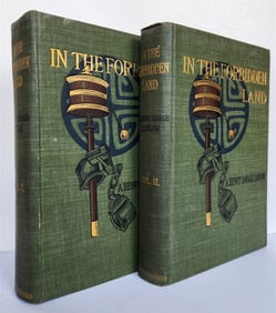 1899 IN THE FORBIDDEN LAND 2 VOLS. TRAVELS to TIBET antique ILLUSTRATED