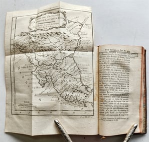 1754 HISTOIRE des VOYAGES illustrated MEXICO & COSTA RICA TRAVELS vol.47 antique