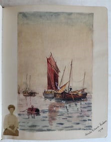 1902 ALBUM AMICORUM - MANUSCRIPT POETRY GERMAN BOOK antique ILLUSTRATED Nurnberg