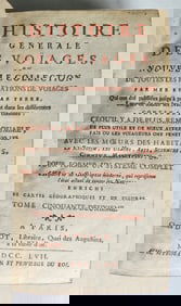 1757 HISTOIRE des VOYAGES antique Vol.52 PERU INCAS TRAVELS illustrated