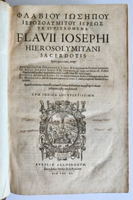 1611 FLAVIUS JOSEPHUS GREEK LATIN EDITION antique FOLIO