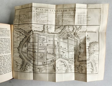 1751 HISTOIRE des VOYAGES antique VOL. 34 illustrated SIAM THALAND