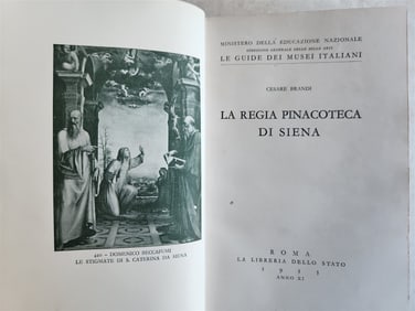 1933 LA REGIA PINACOTECA DI SIENA antique ILLUSTRATED