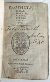 1569 BIBLE Prophetae Isaias Ieremias Baruch Ezechiel Daniel antique 16th CENTURY