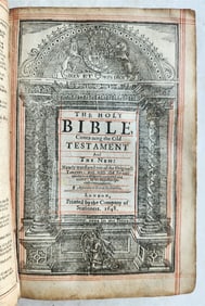 1648 BIBLE in ENGLISH antique Old & New Testament LONDON ILLUSTRATED 114 PLATES