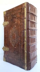 1702 BIBLE in DUTCH MASSIVE FOLIO antique ILLUSTRATED w/6 MAPS incl. WORLD'S MAP