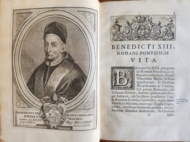 1741 VITA et BENEDICTO XIV antique Vellum in ITALIAN