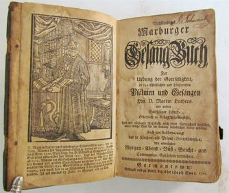 1770 CHRISTOPH SAUR Sauer antique GERMANTOWN AMERICANA in GERMAN rare