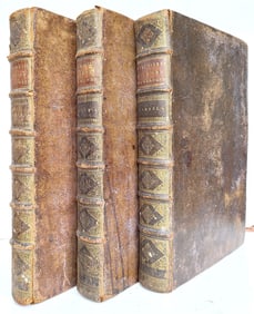 1732 NUMISMATIC HISTORY of NETHERLANDS 3 FOLIO VOLUMES antique ILLUSTRATED COINS