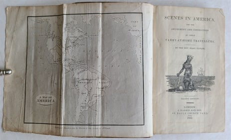 1822 SCENES in AMERICA North Central & South antique illustrated CHILDREN BOOK