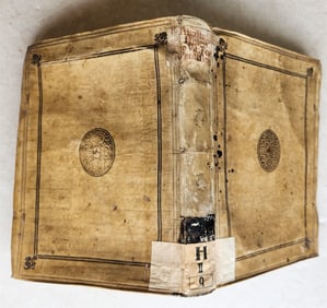 1602 HISTORY of POPES by Anastasius Bibliothecarius antique VELLUM