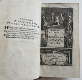 1644 POETRY by R.Neuhusius ANTIQUE in LATIN Poemata iuvenilia