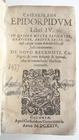 1624 CASPARIS ENS EPIDORPIDUM antique