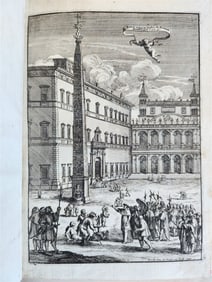 1693 LA MENDICITA PROVEDUTA NELLA CITTA DI ROMA antique in ITALIAN