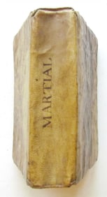 1623 ROMAN LIFE MARTIALIS Epigrammaton ANTIQUE vellum bound