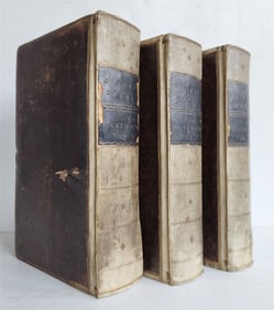 1670-1683 OVID OPERA OMNIA 3 VOLUMES antique VELLUM SPINES poetry in LATIN