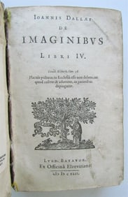 1642 Ioannis Dallaei De Imaginibus antique VELLUM BINDING ELZEVIR PUBLISHING
