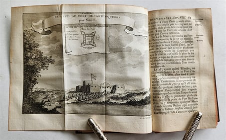 1749 HISTOIRE des VOYAGES VOL. 12 antique illustrated GUINEA WEST AFRICA TRAVELS