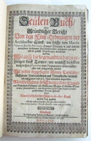 1672 ARCHITECTURE Georg Caspar ERASMUS antique ILLUSTRATED Seulen-Buch GERMAN
