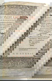 1537 Homiliaec seu mavis sermones sive conciones ad populum antique vellum bound