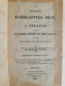 1822 SAINT'S EVERLASTING REST by RICHARD BAXTER antique AMERICANA