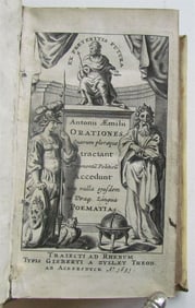 1651 POETRY Orationes Quarum by A.Aemilius ANTIQUE VELLUM BOUND 17th CENTURY