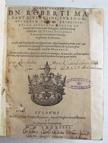 1584 LAW PRACTICE by Roberti Marante antique VELLUM BINDING 16th CENTURY