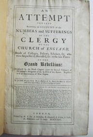 1714 Attempt recovering account of numbers & sufferings of clergy antique FOLIO