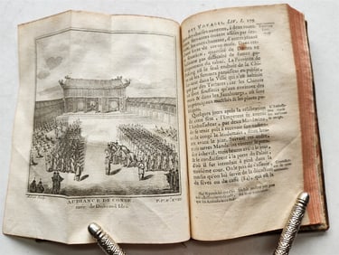 1749 HISTOIRE des VOYAGES VOL. 20 antique illustrated TRAVELS to CHINA