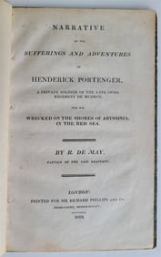 1819 NARRATIVE of SUFFERINGS & ADVENTURES oh HENDERICK PORTENGER antique