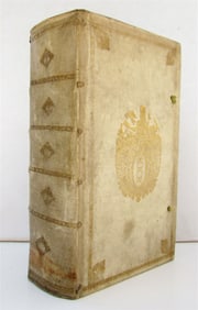 1782 POMPONII MELA De Situ Orbis AMSTERDAM ARMORIAL VELLUM BINDING antique