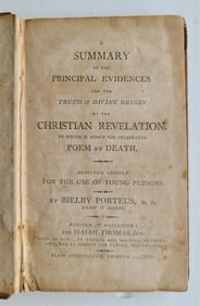 1808 EVIDENCES for THRUTH of CHRISTIAN REVELATION & POEM on DEATH antique